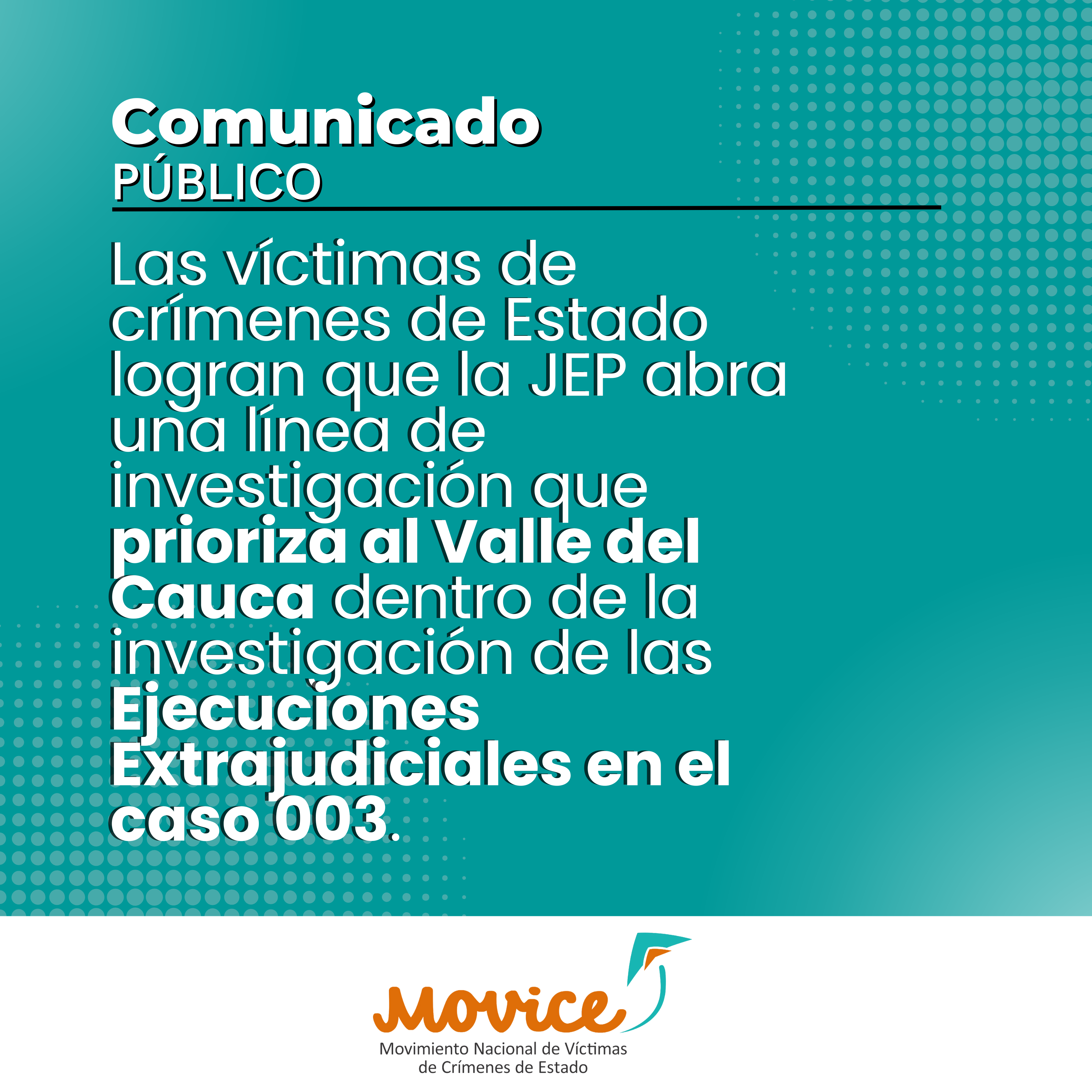 Las víctimas de crímenes de Estado logran que la JEP abra una línea de investigación que prioriza al Valle del Cauca dentro de la investigación de las Ejecuciones Extrajudiciales en el caso 003.