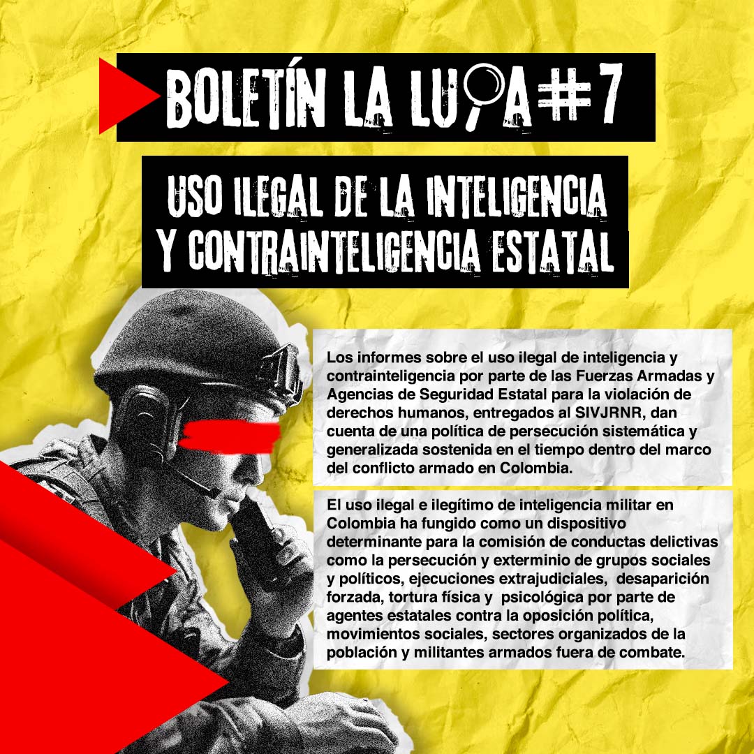 Boletín #7 – Uso ilegal de la inteligencia y contrainteligencia estatal